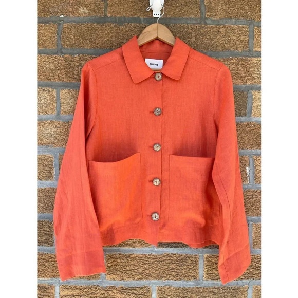 Soludos linen jacket shirt size medium - Picture 1 of 8